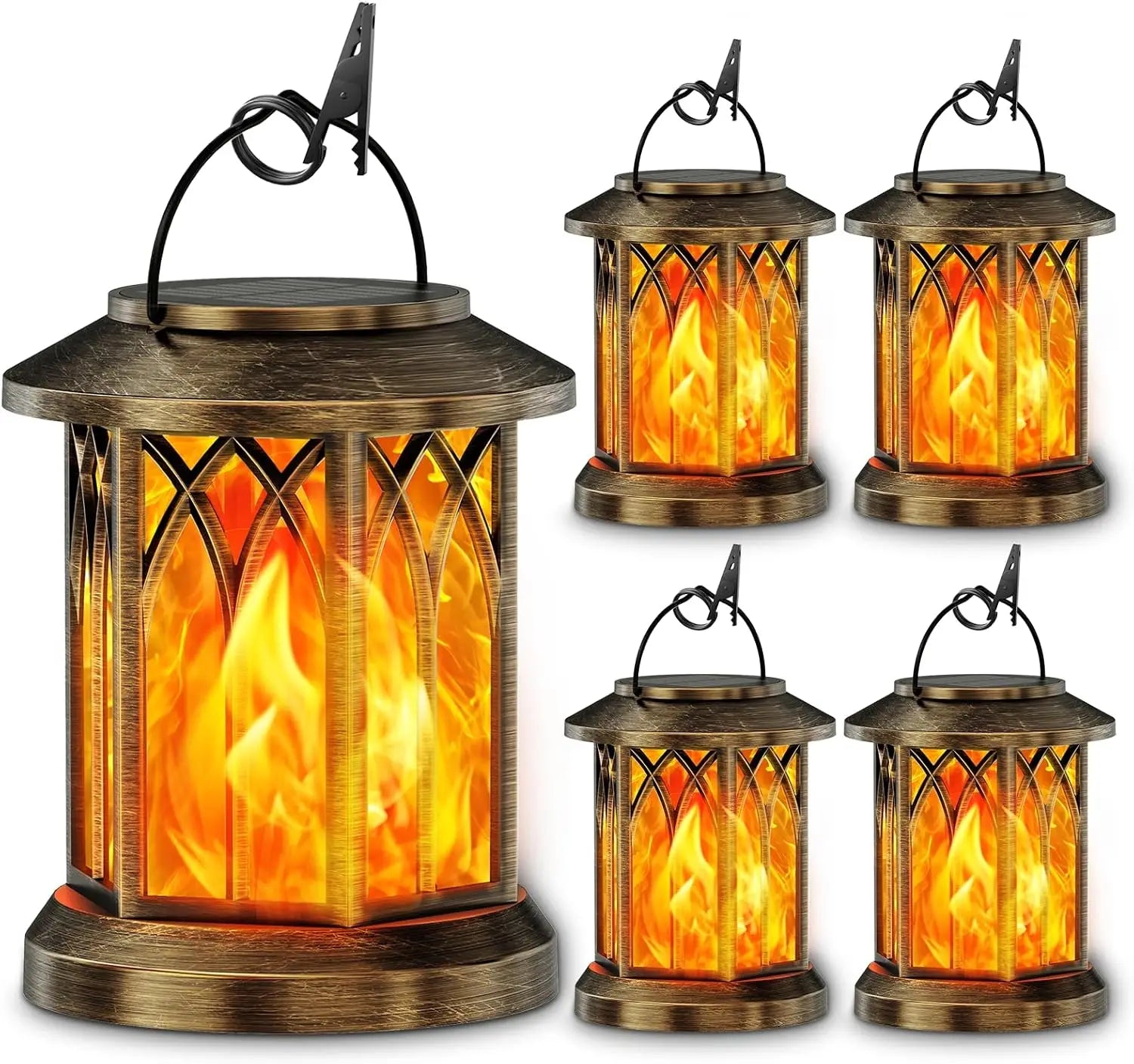 Waterproof Flickering Flame Solar Lantern