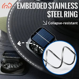 2-Fan Solar-Powered Sun Hat