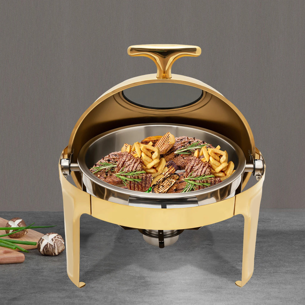 Roll Top Stainless Steel Buffet Warmer