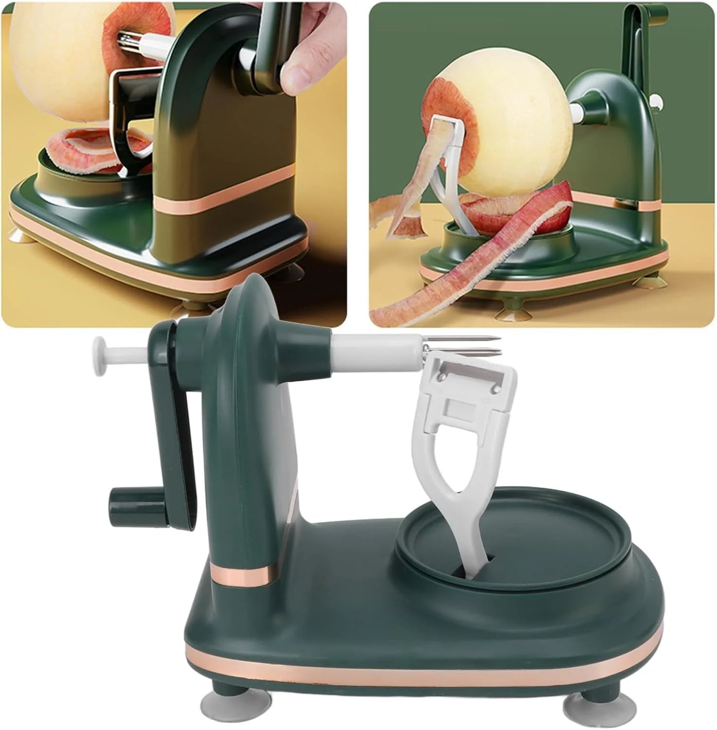 Slicer/Corer/Peeler With Suction Grip Stainless blade