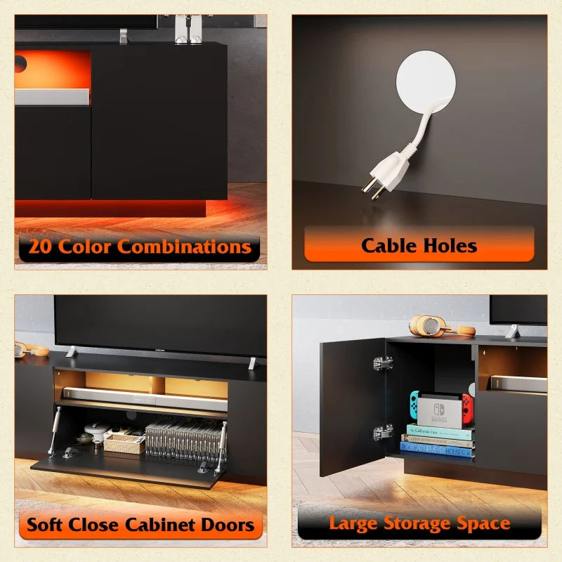 TV Entertainment Center with Storage Cabinet
