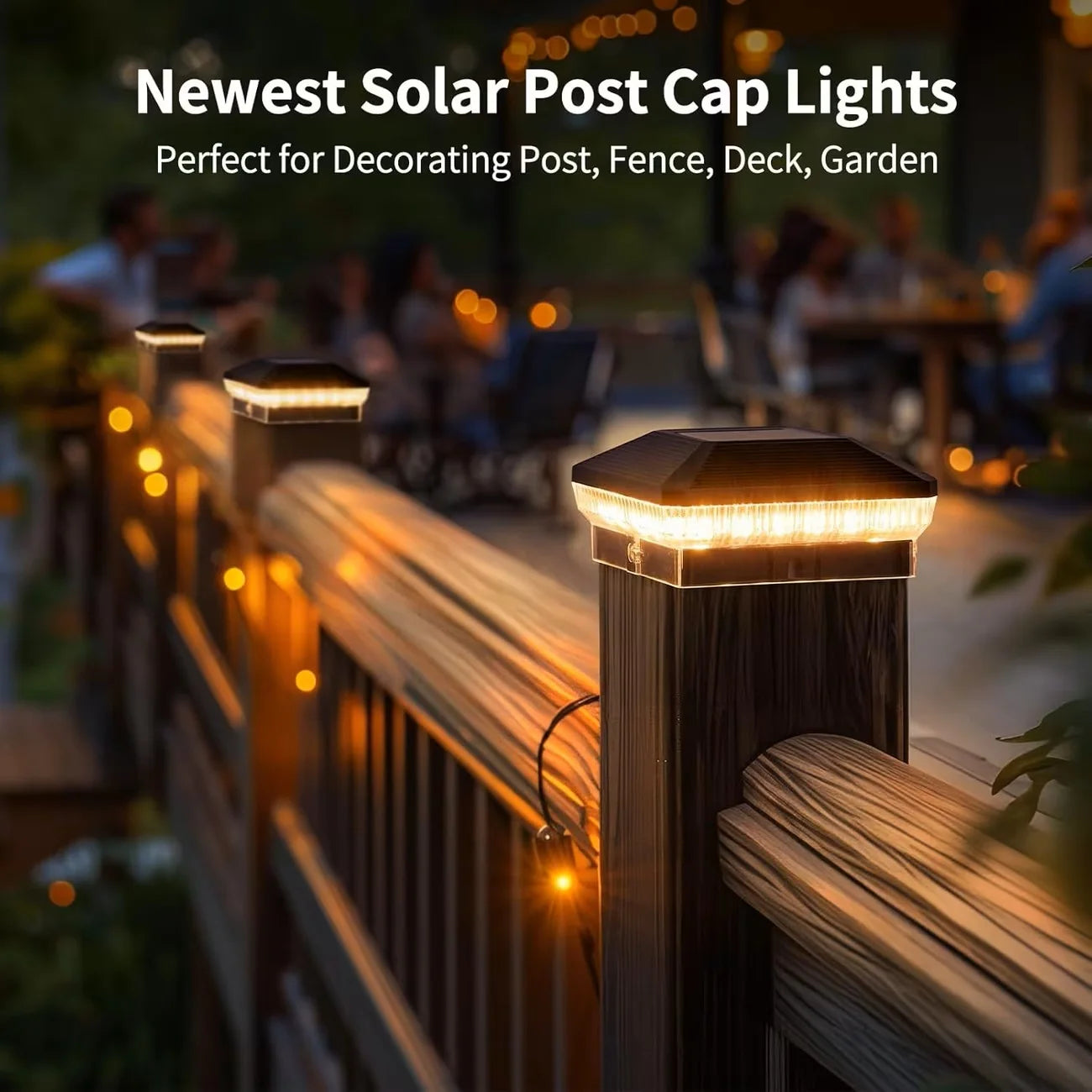 Solar Post Lights with 3 Modes 6/12 pk.