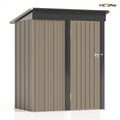 5x3 FT Outdoor Storage Shed, Sloping Roof and Lockable Door