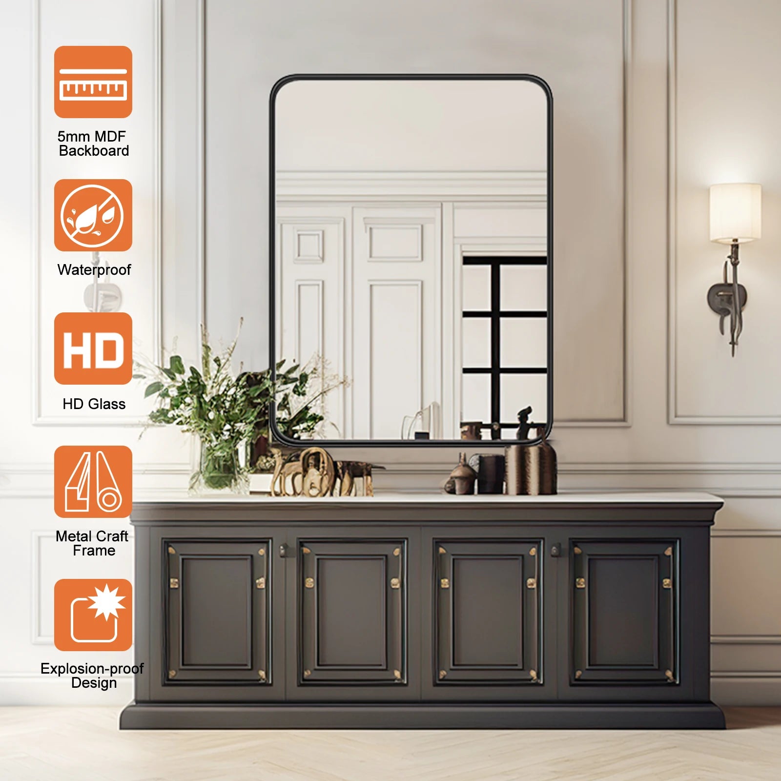 Framed  Mirror for Wall