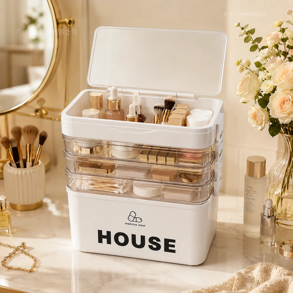Large-Capacity Multi-Tier Stackable Storage Box
