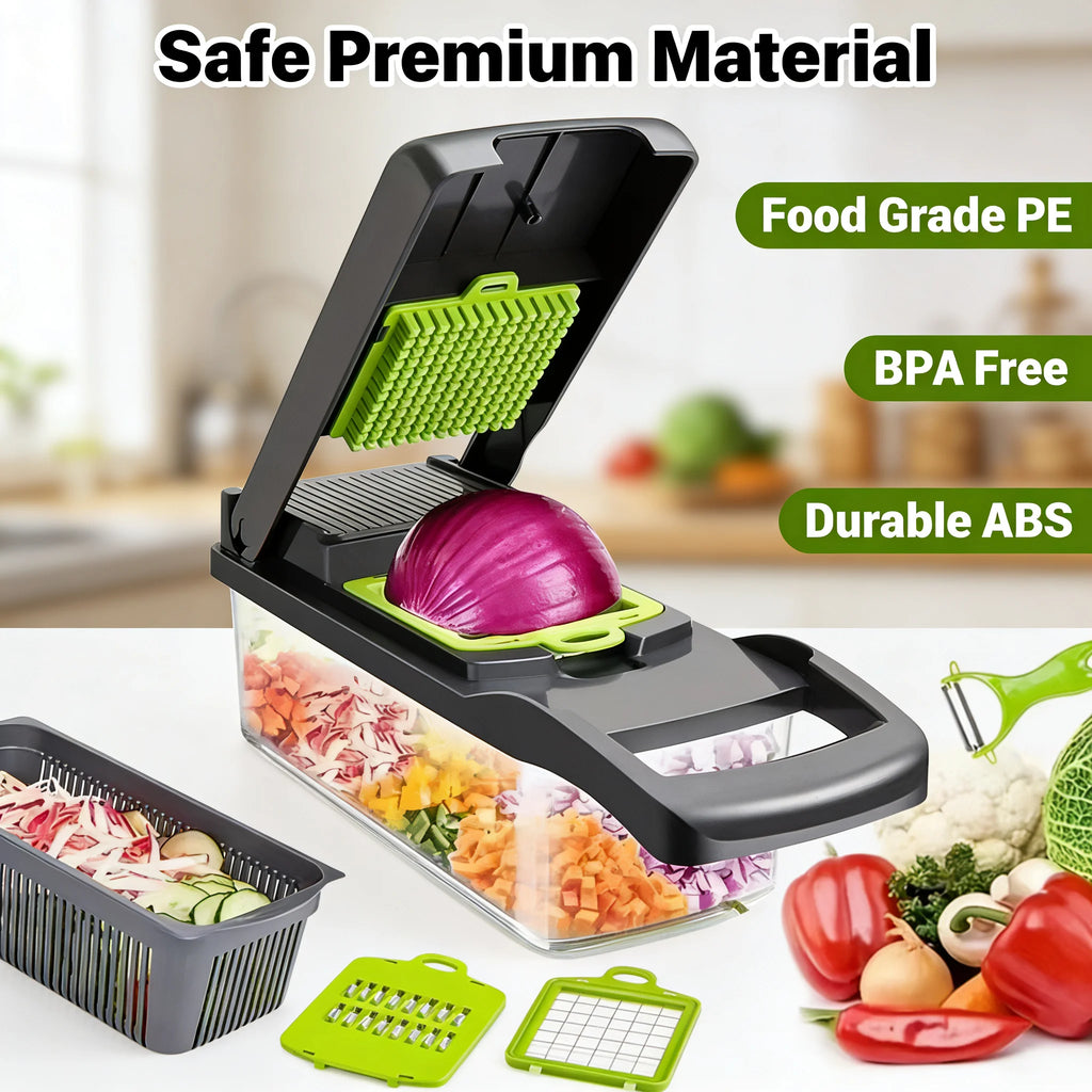 Multifunctional Chopper Dicer Slicer Cutter with Container