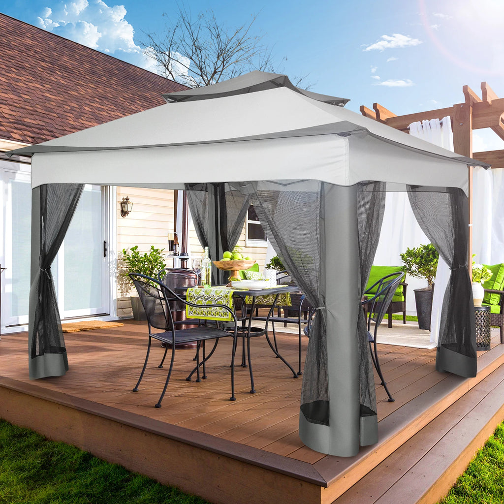 11x11ft Gazebo Outdoor Canopy With Carry Bag