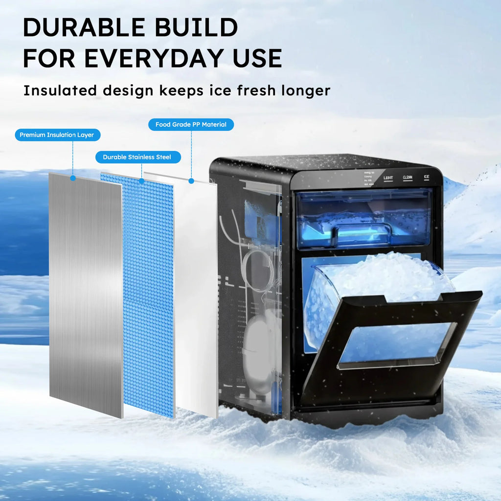 Nugget Countertop Ice Maker 44bs/24h Self-Cleaning