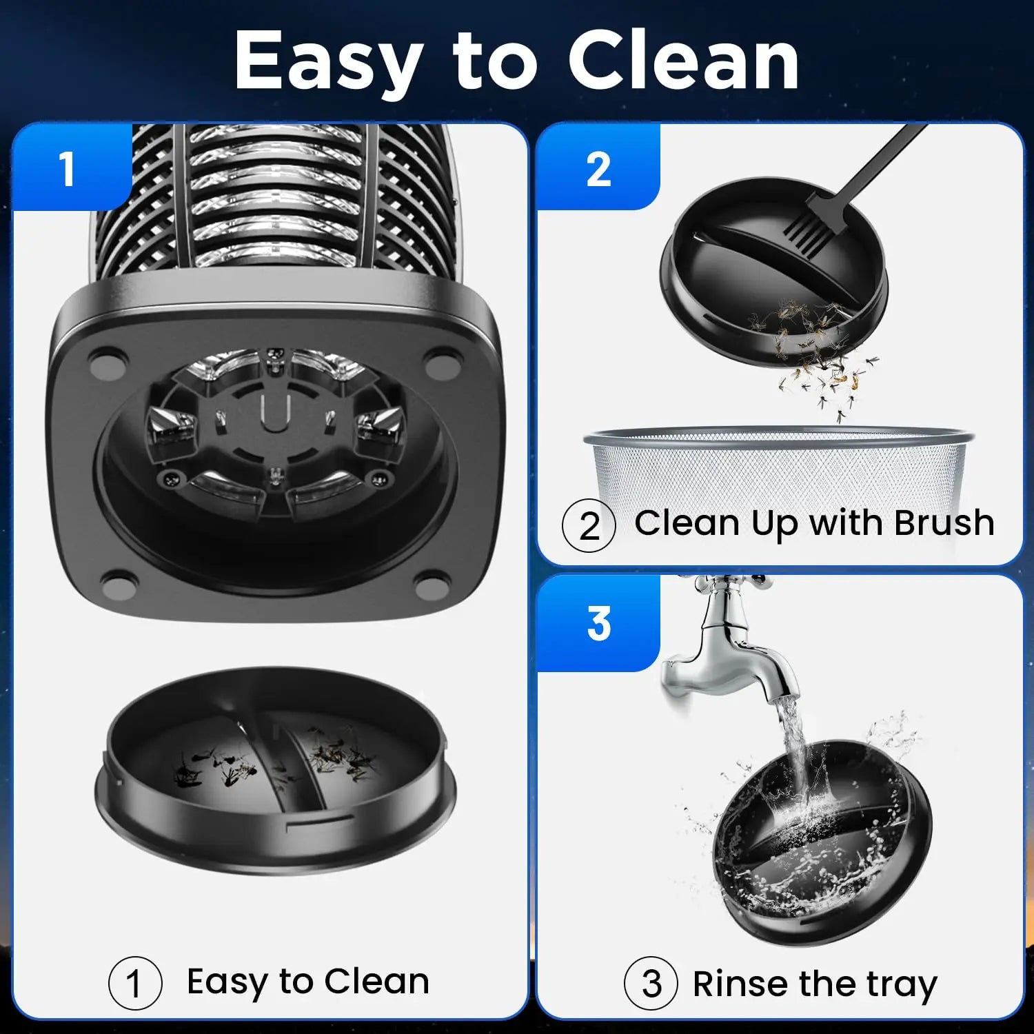 Solar Bug Zapper, Waterproof, Rechargeable, LED