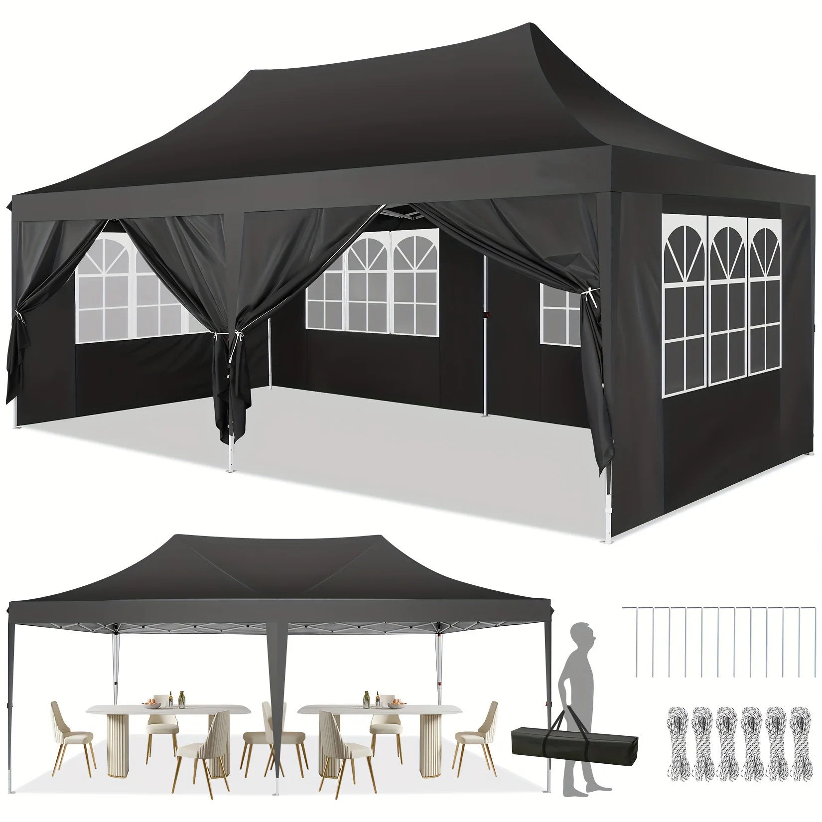 10x20ft Pop Up Canopy Gazebo Tent