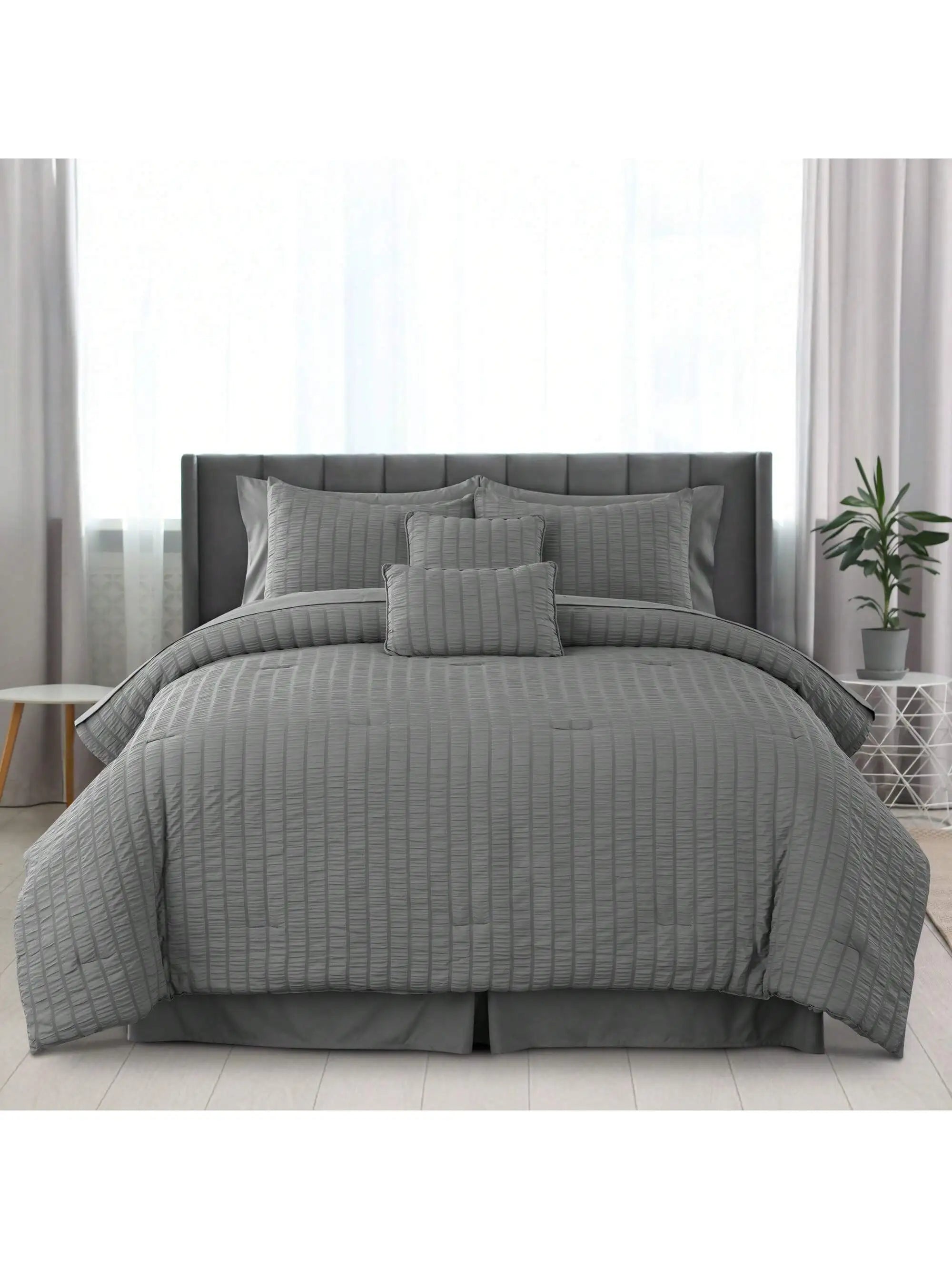 10 Piece Comforter Set, Bed in a Bag, down alternative