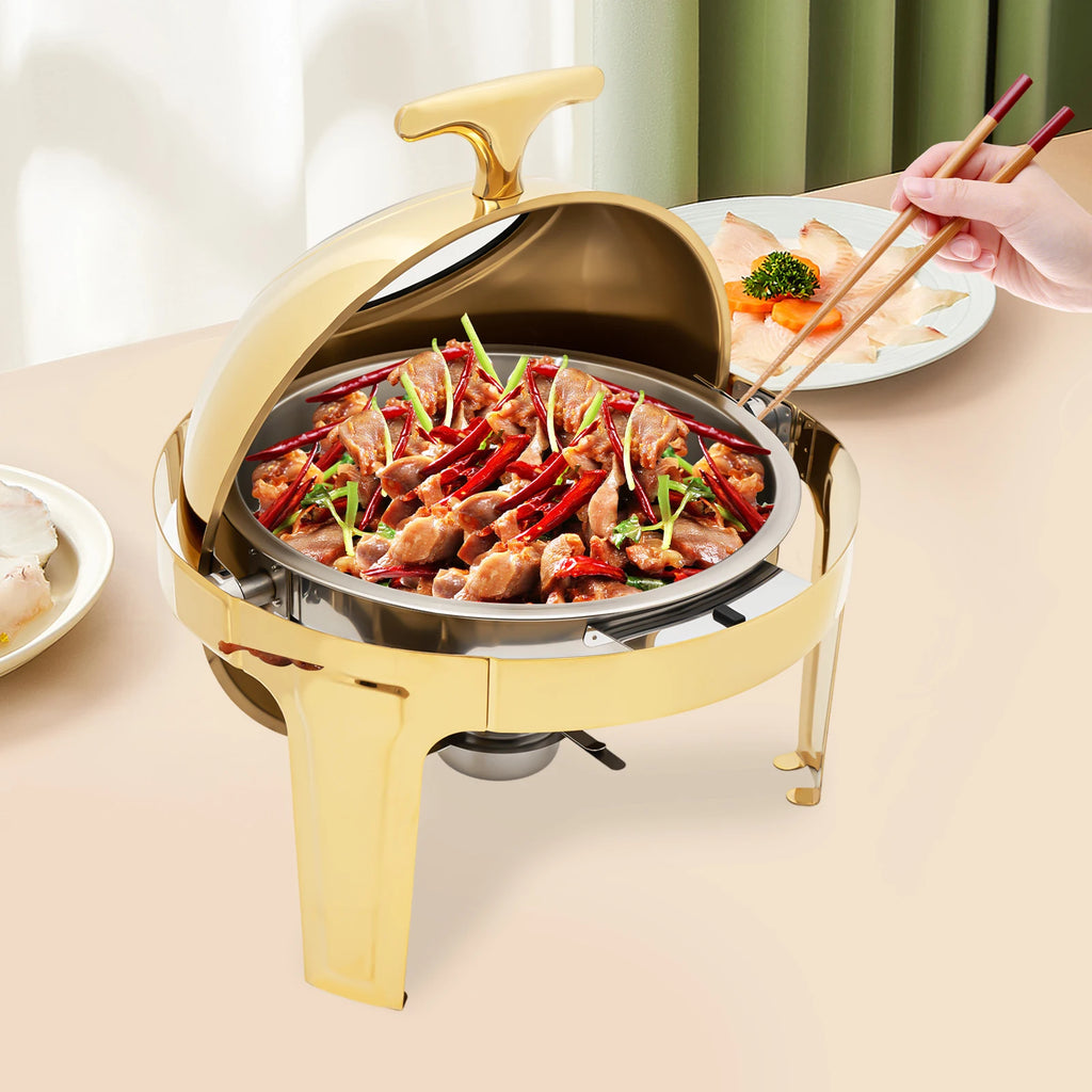 Roll Top Stainless Steel Buffet Warmer