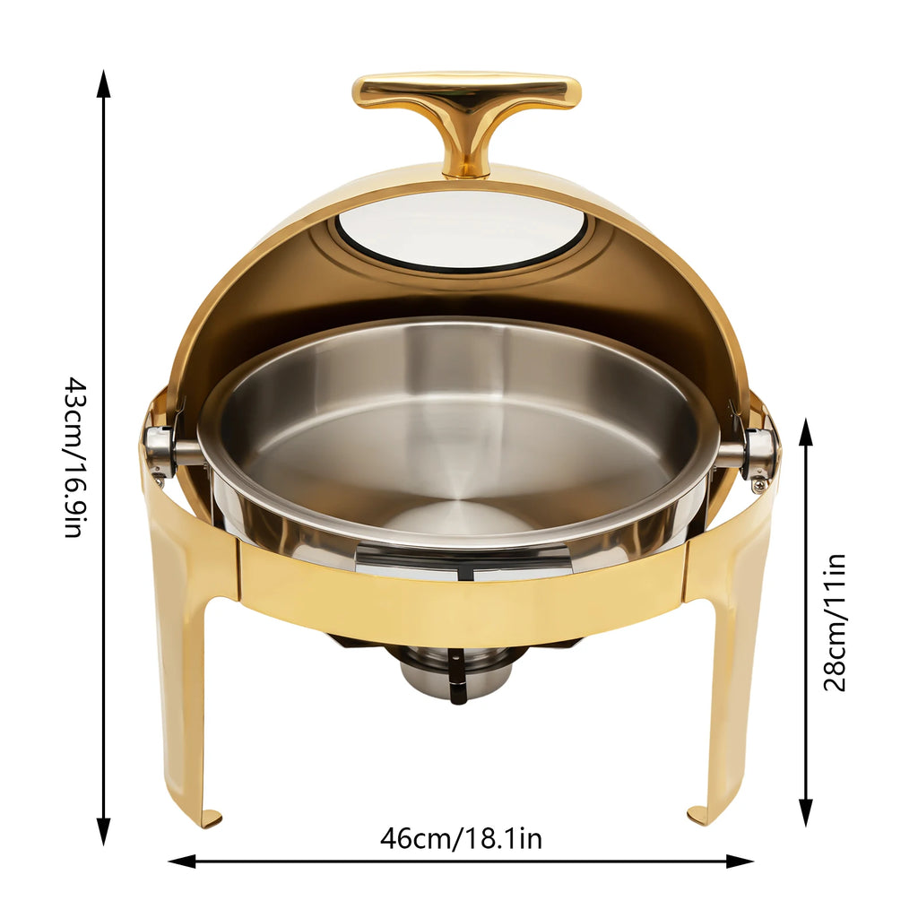 Roll Top Stainless Steel Buffet Warmer