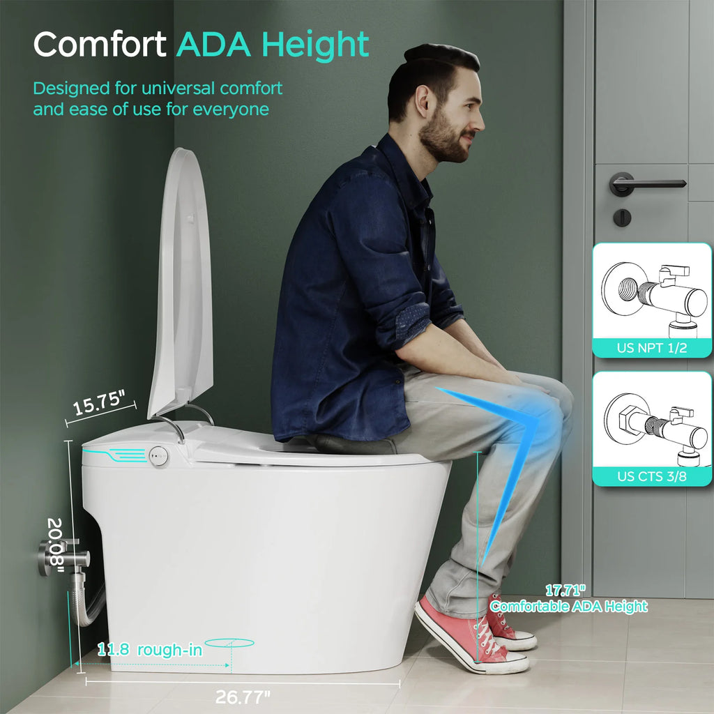17.7" Heated bidet