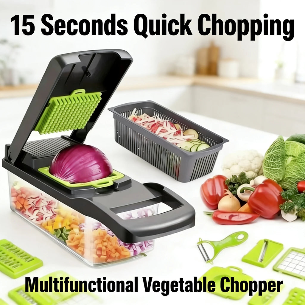 Multifunctional Chopper Dicer Slicer Cutter with Container