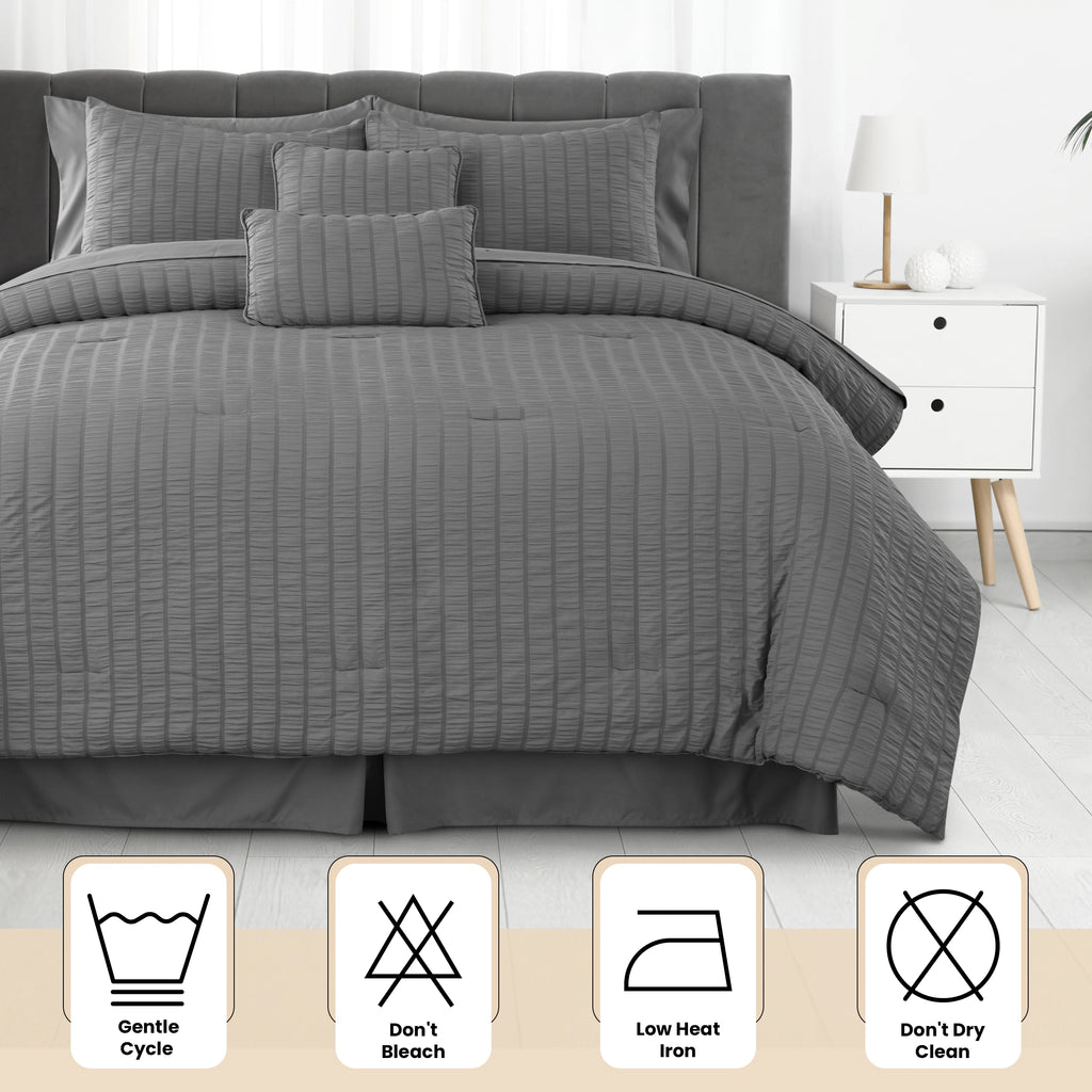 10 Piece Comforter Set, Bed in a Bag, down alternative