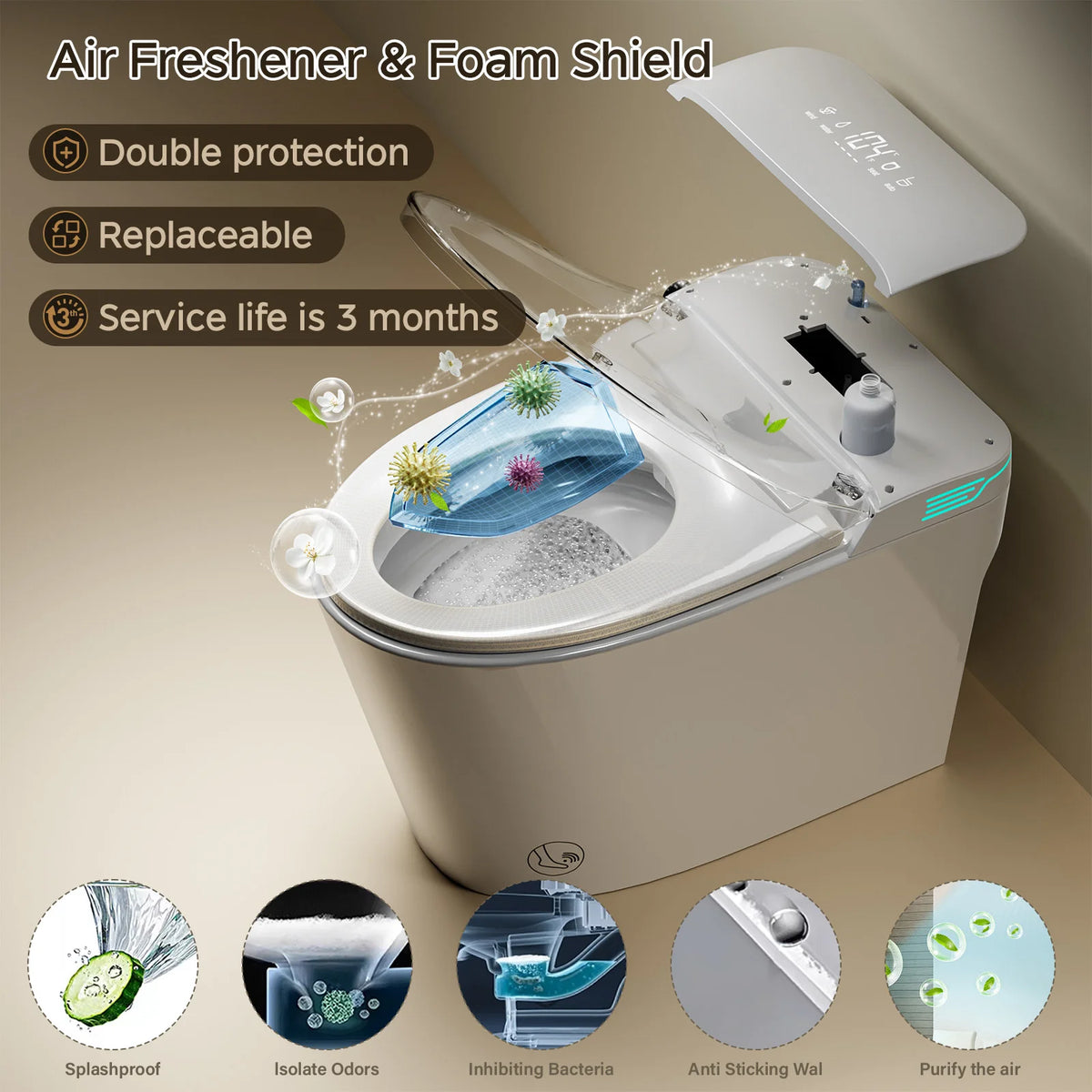 17.7" Heated bidet