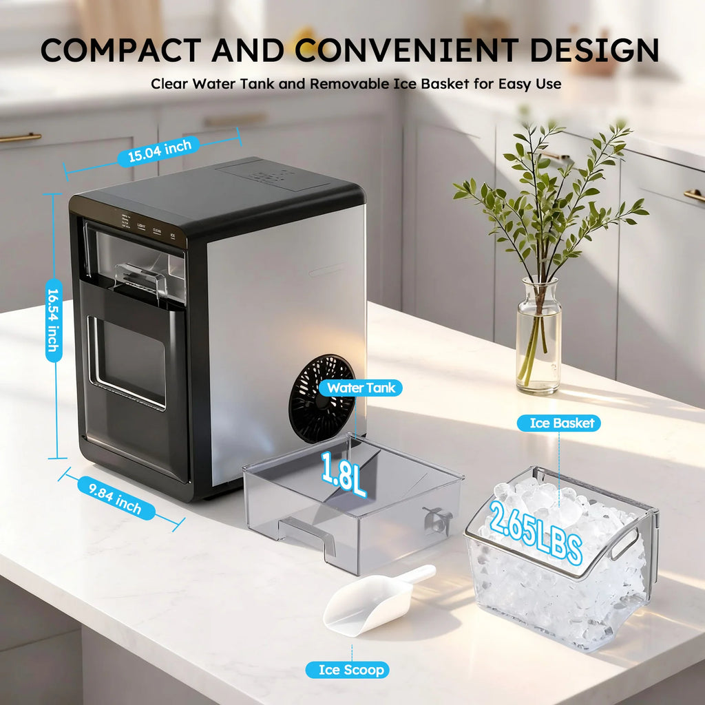 Nugget Countertop Ice Maker 44bs/24h Self-Cleaning