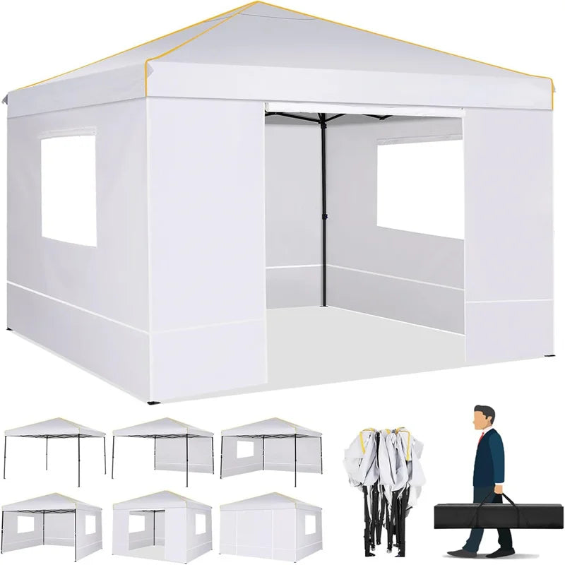 10x10FT Pop Up Canopy Sidewalls/Roll-up Ventilated Windows/Mosquito net,