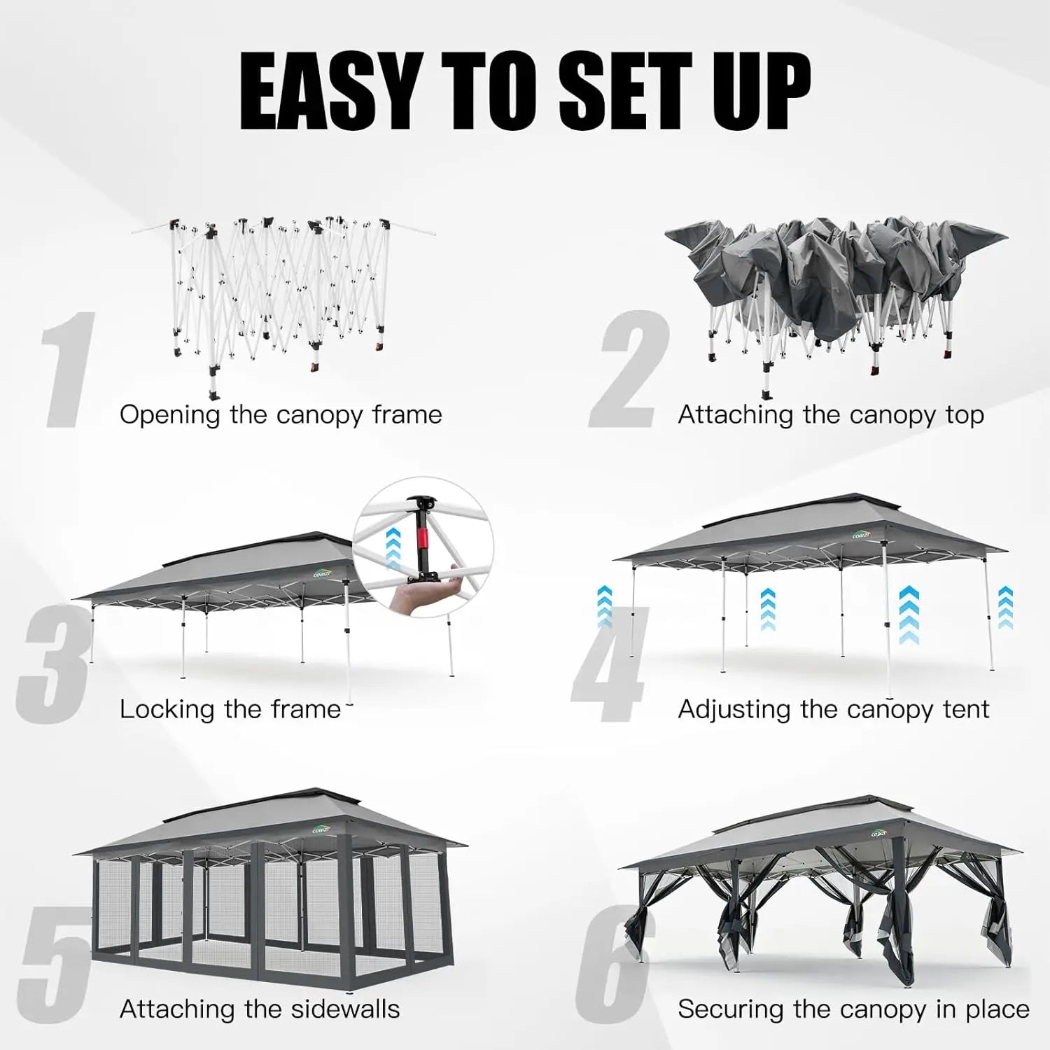 12x20ft Pop Up Canopy Pavilion