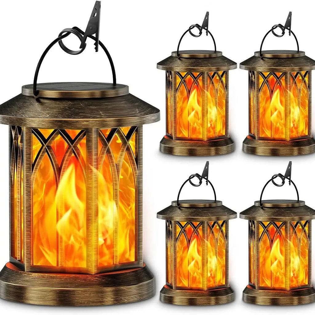 Waterproof Flickering Flame Solar Lantern