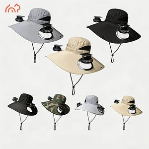 2-Fan Solar-Powered Sun Hat