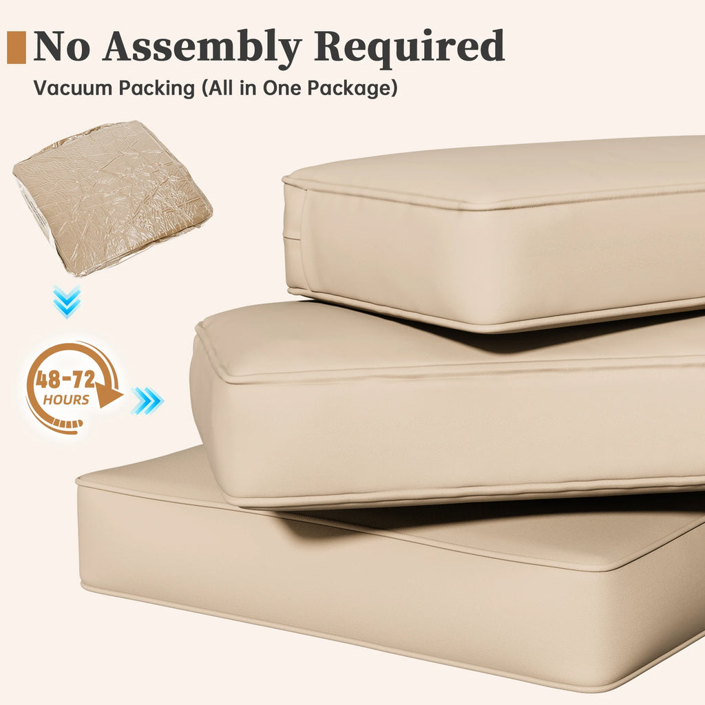 14 Piece Sofa Cushion Set Beige Gray Blue