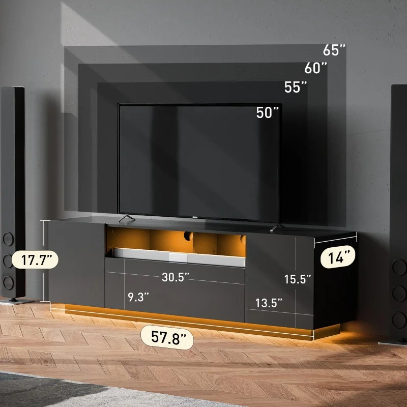 TV Entertainment Center with Storage Cabinet
