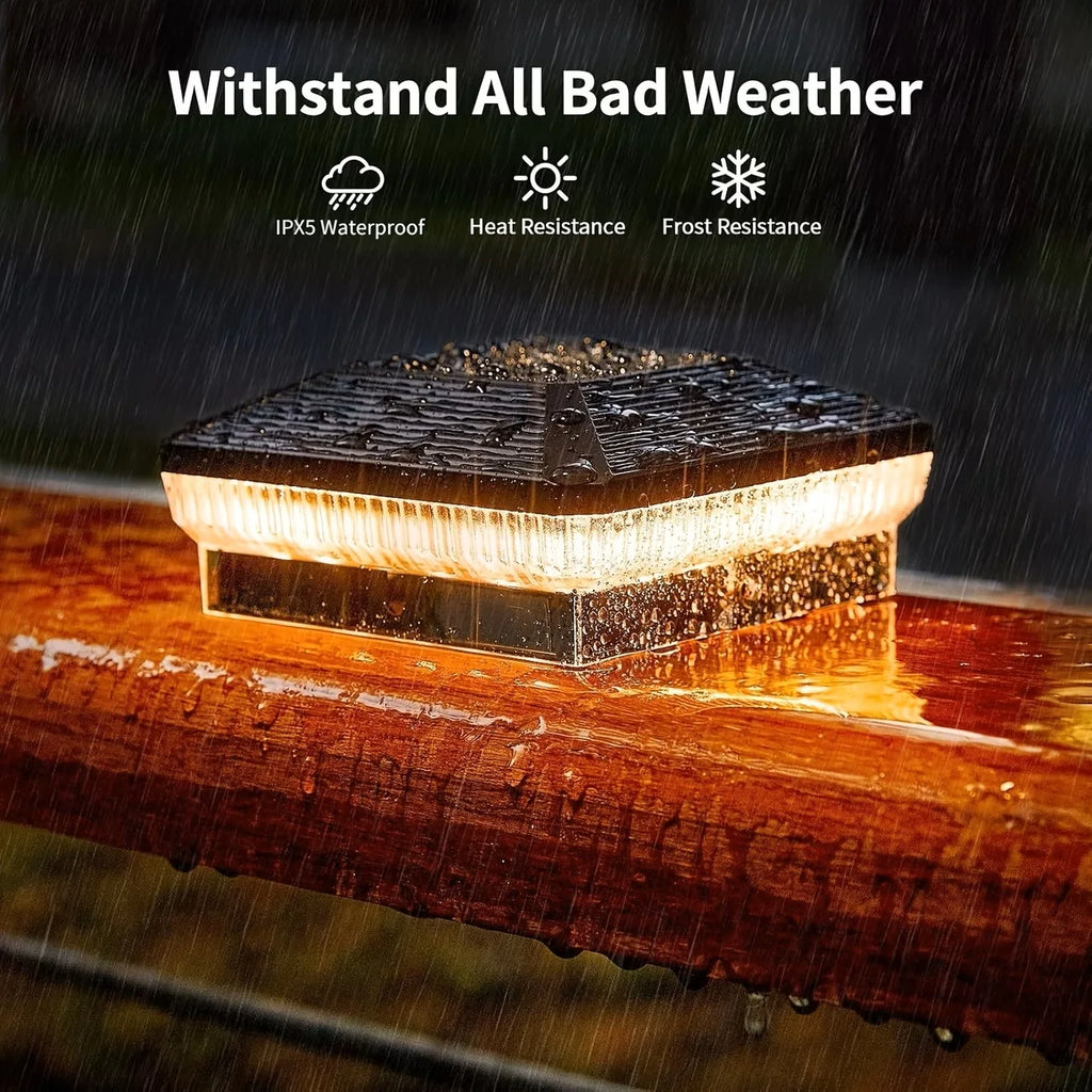 Solar Post Lights with 3 Modes 6/12 pk.