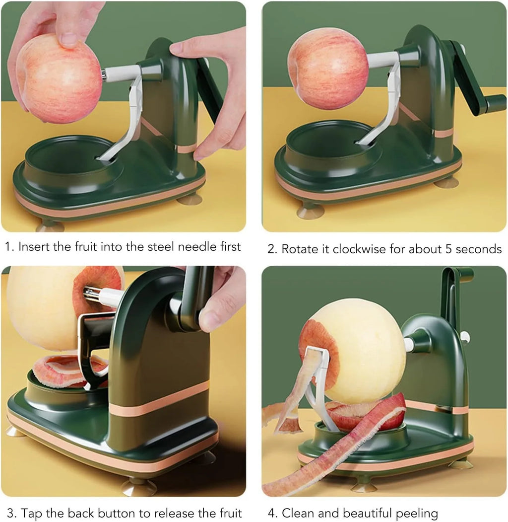Slicer/Corer/Peeler With Suction Grip Stainless blade