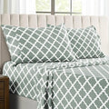 4Pc Quatrefoil Sheet Set – Soft Microfiber, Wrinkle-Free
