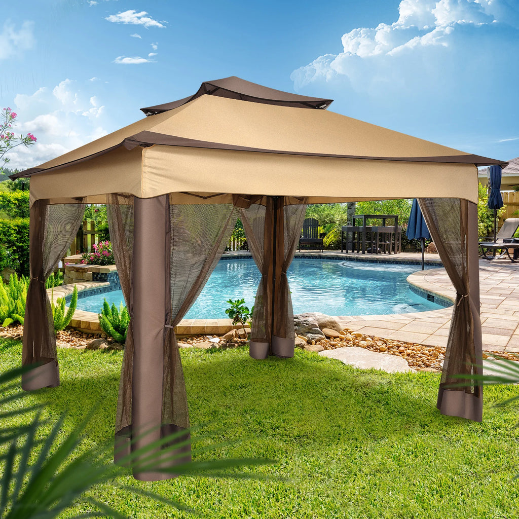 11x11ft Gazebo Outdoor Canopy With Carry Bag