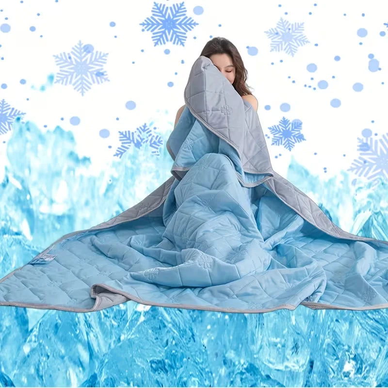 Large Cooling Blanket, Dual-Sided Soft & Lightweight