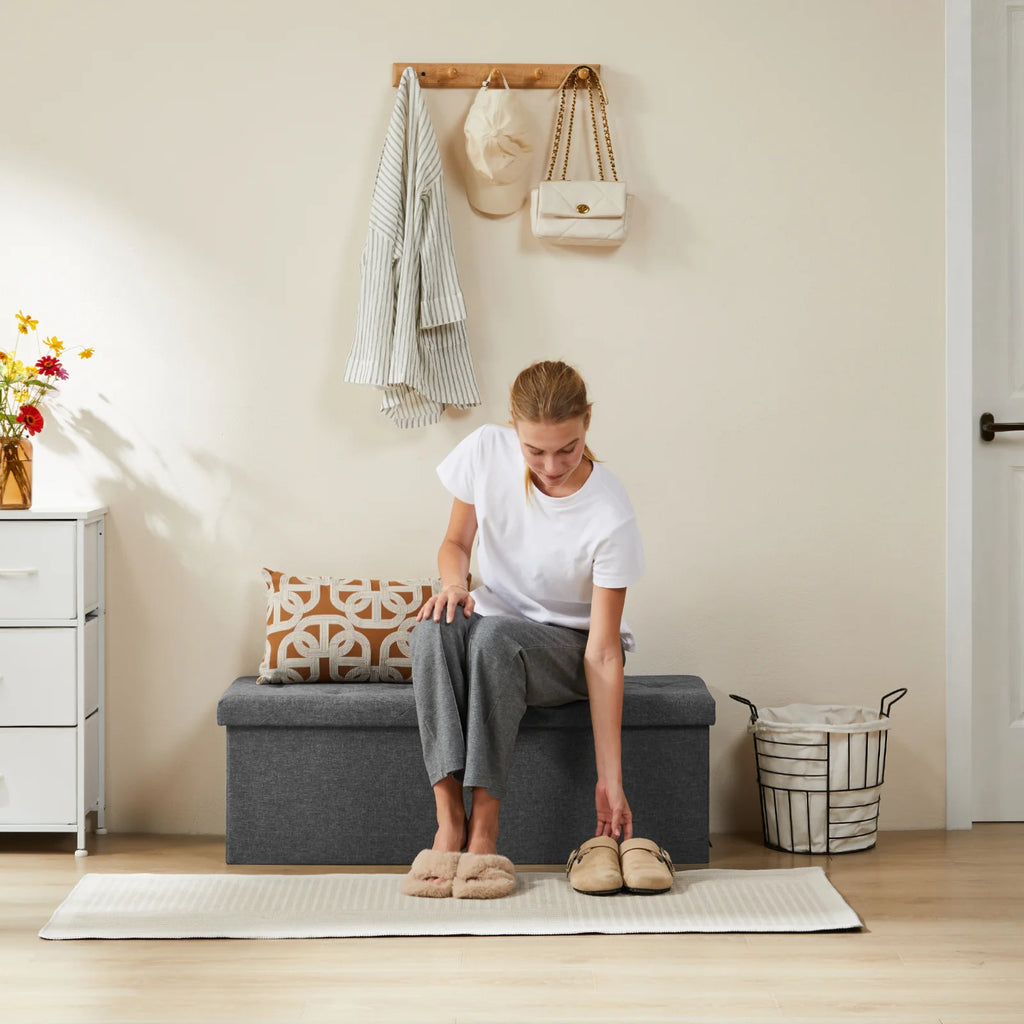 Folding Storage Ottoman