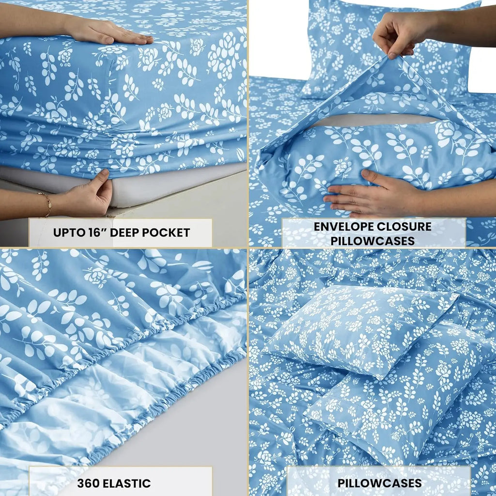 Floral Sheet Set - 3 Piece Ultra-Soft Microfiber