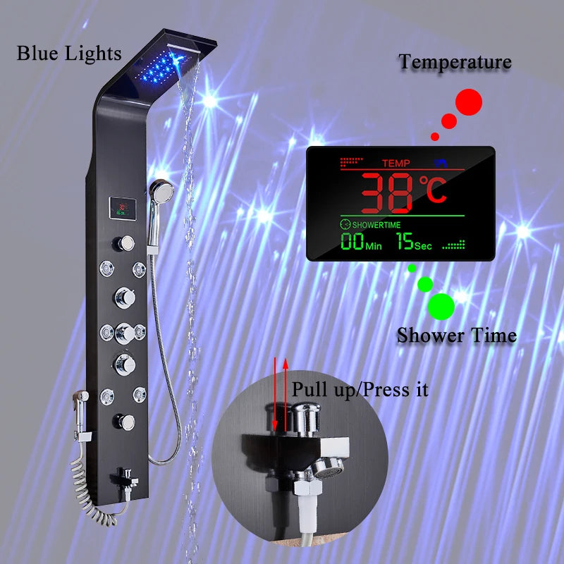 Bathroom Shower Faucet LED Shower Panel