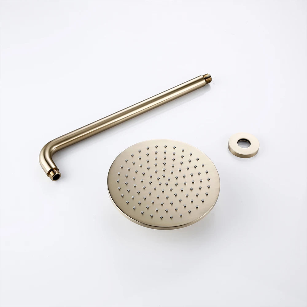 Rain Fall Shower Head Brushed Gold