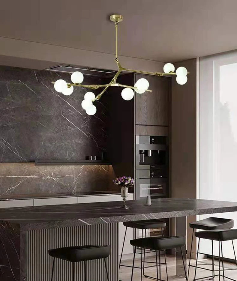 Black Gold LED Chandelier