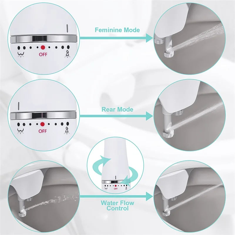 Ultra-Slim Bidet Toilet Seat Attachment