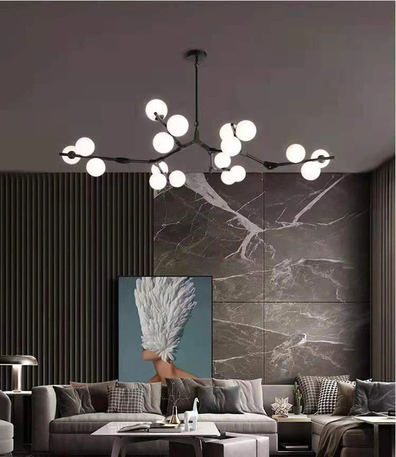 Black Gold LED Chandelier
