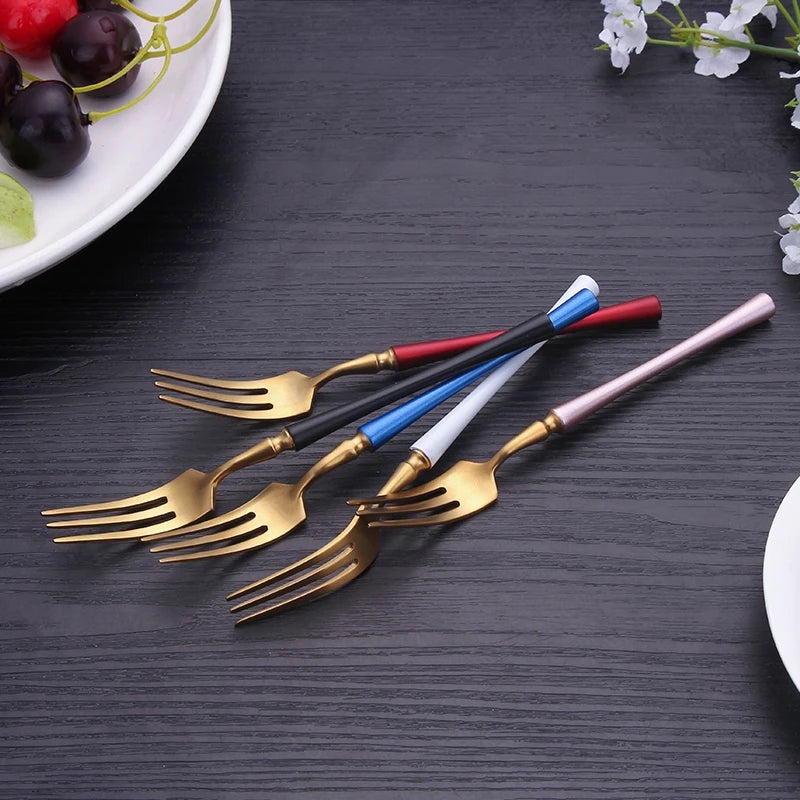 Gold Stainless steel Dinnerware