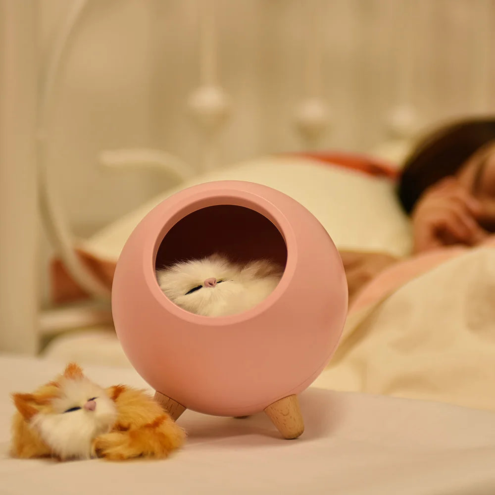 USB Cute Cat House Touch Dimming LED