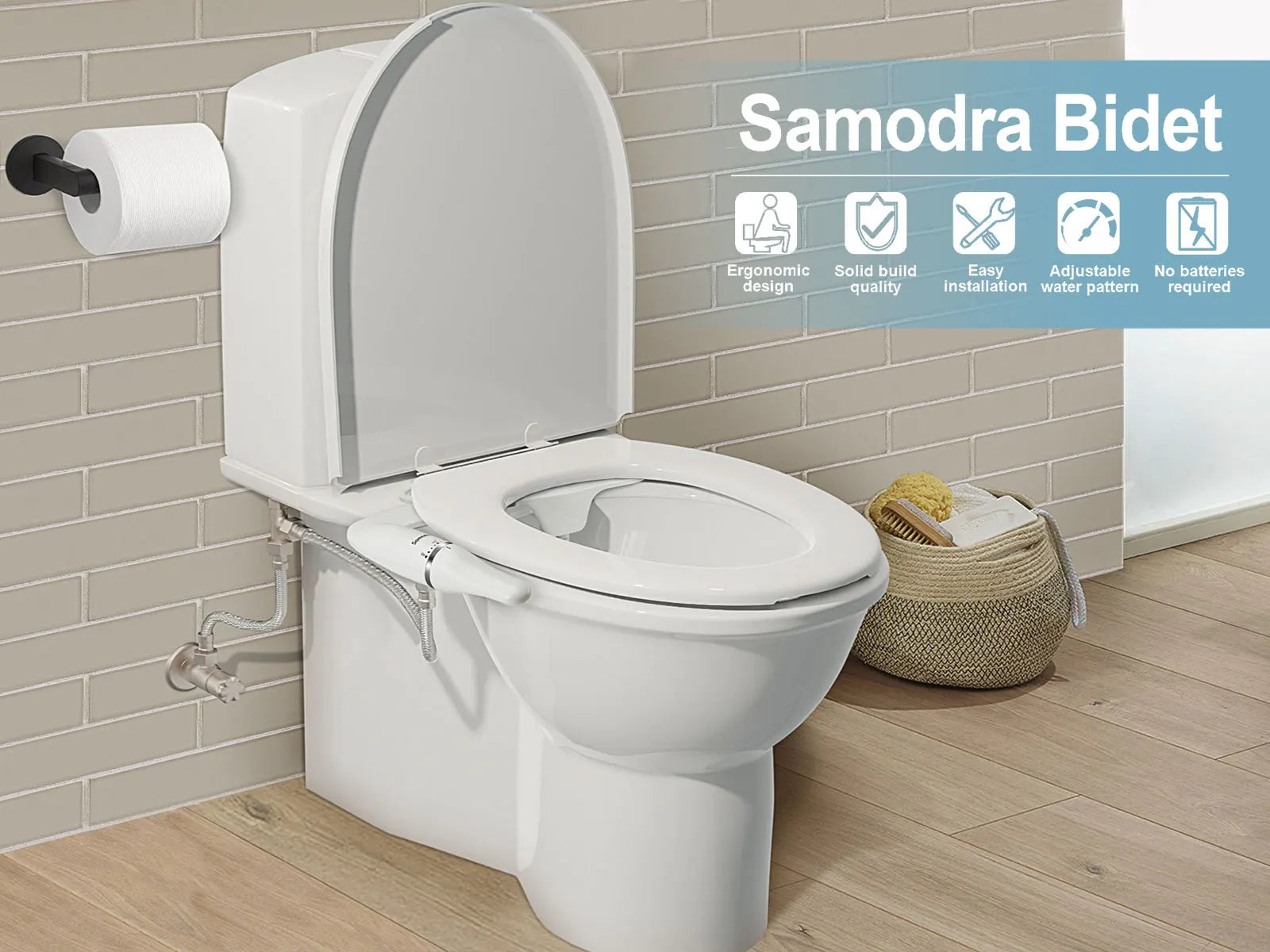 Ultra-Slim Bidet Toilet Seat Attachment
