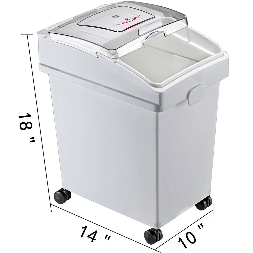 Dry Ingredient Dustproof Storage Bin w/Scoop/Caster