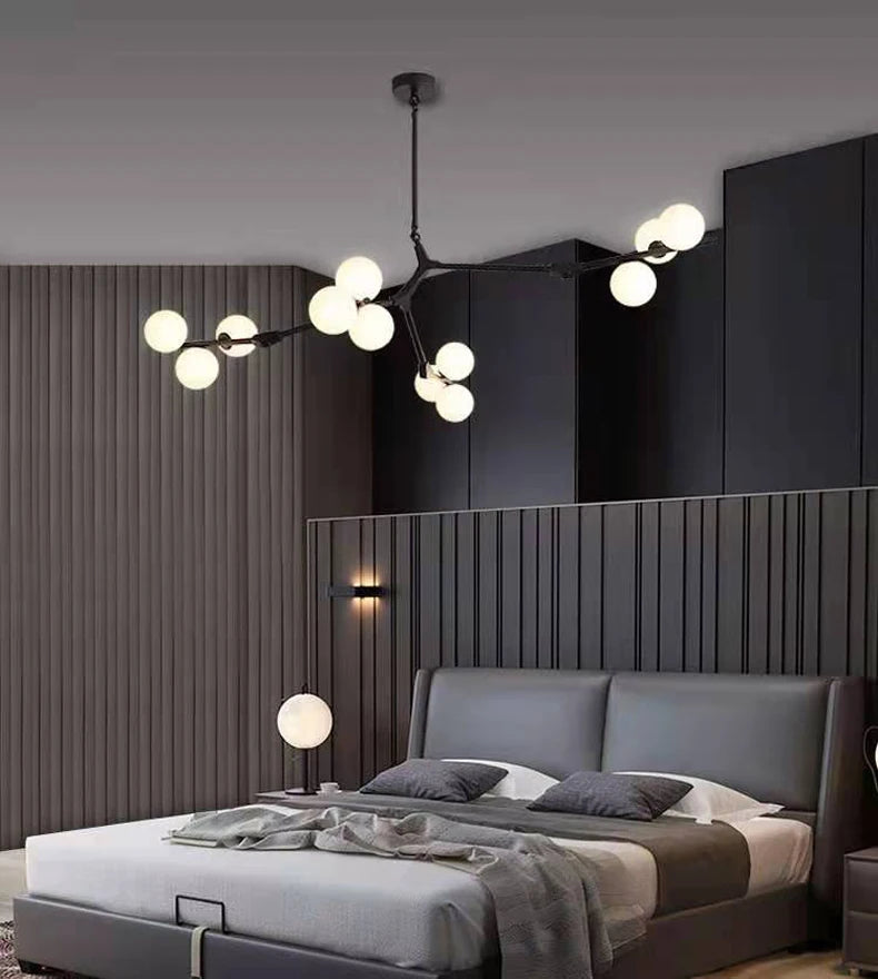 Black Gold LED Chandelier