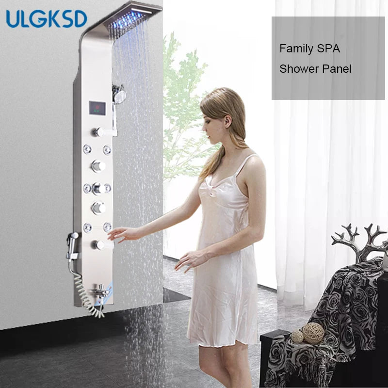 Bathroom Shower Faucet LED Shower Panel