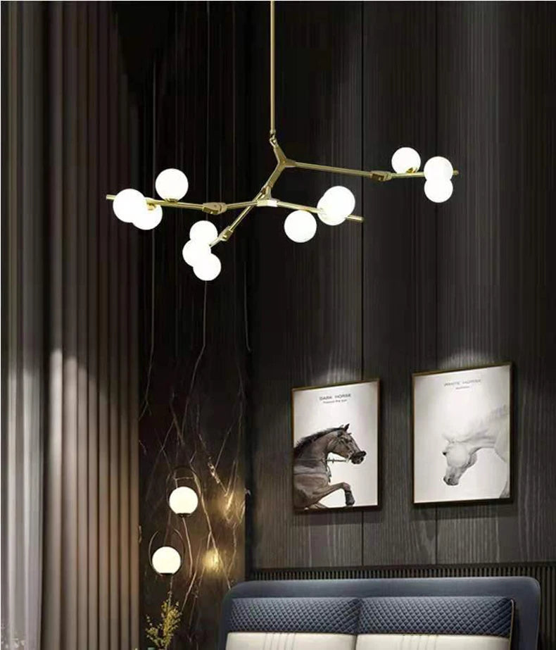 Black Gold LED Chandelier