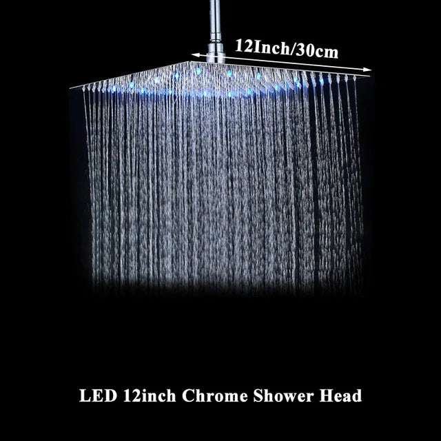 Chrome LED Light Bathroom Shower Head