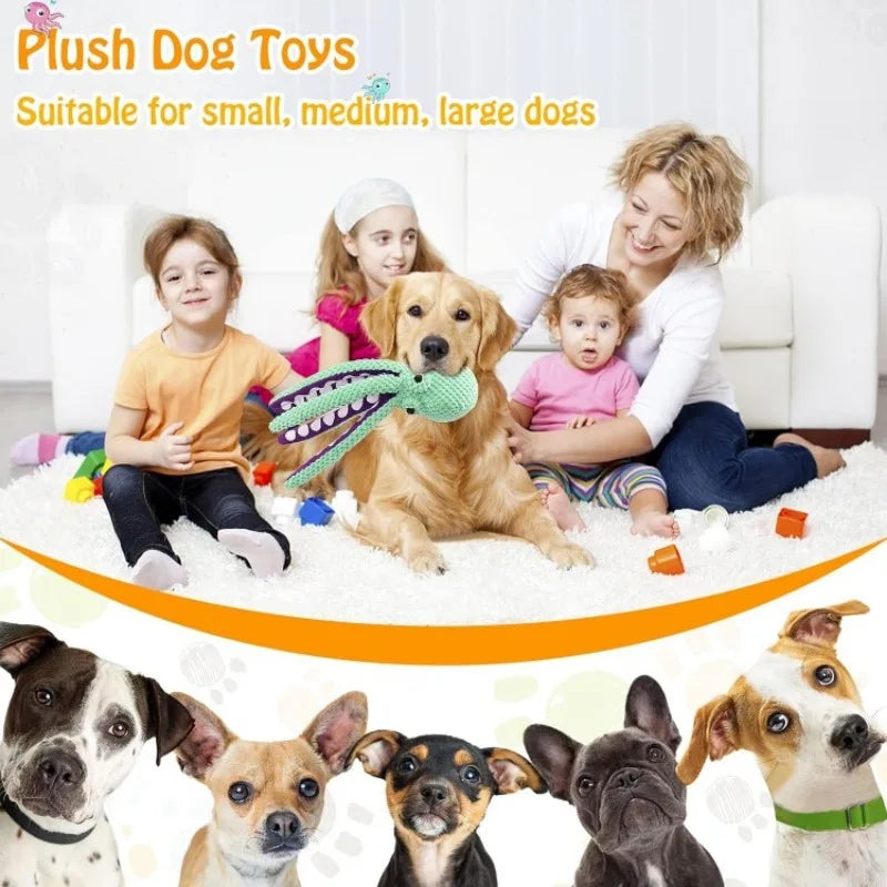 Large Squeaky Plush Dog Chew Toy for All Dog Sizes