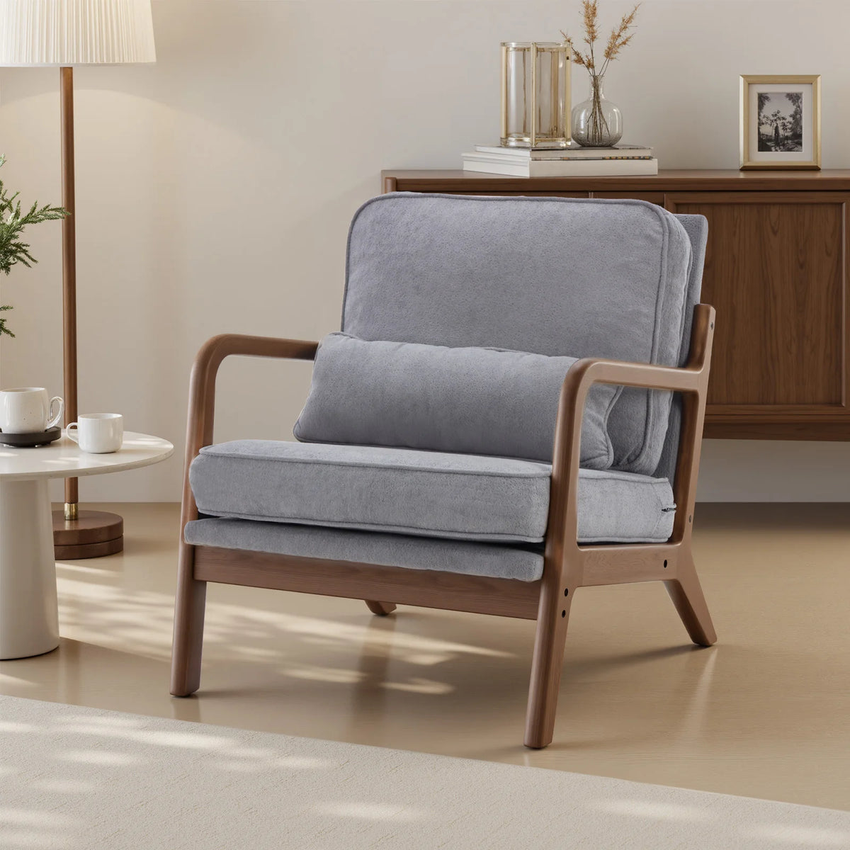 Wooden Frame Accent Chair